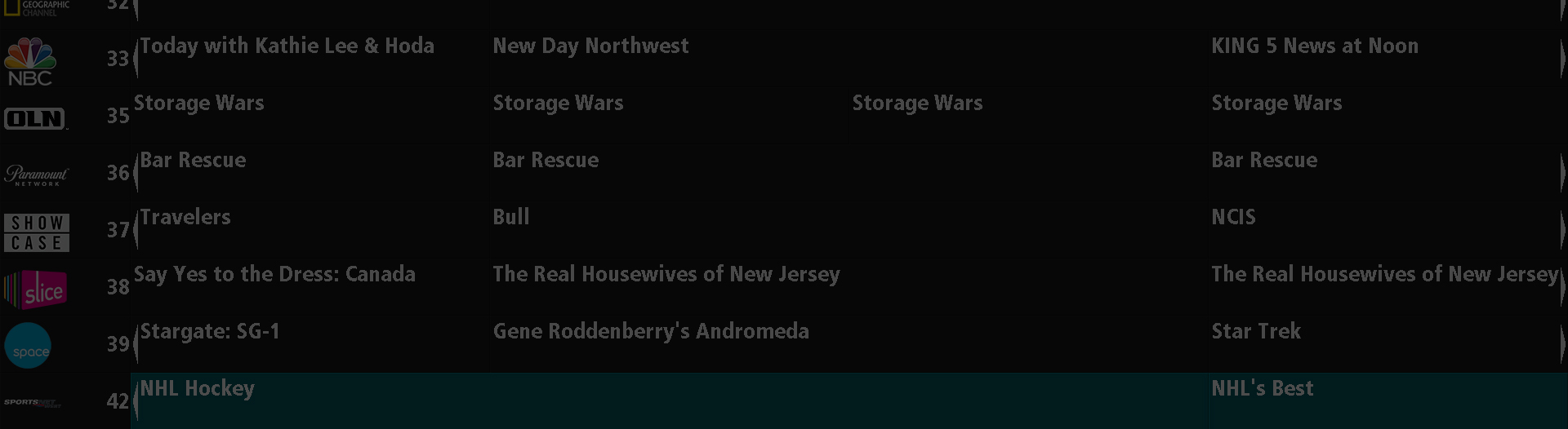 LineUp A Scrolling TV Listings Guide Display Systems International